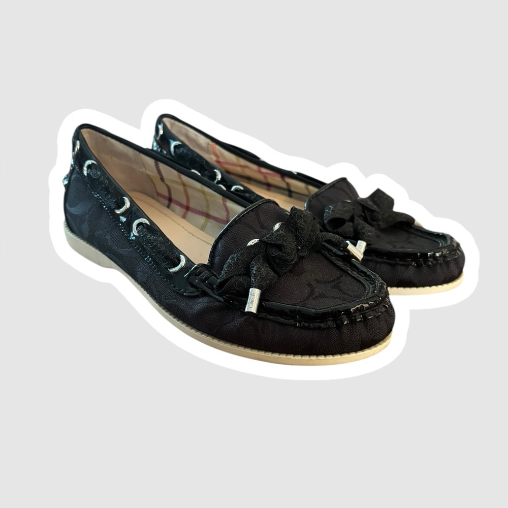 EUC /GUC Coach Women’s 5 or Girls 3.5/4 Stylish Black Dress Loafers